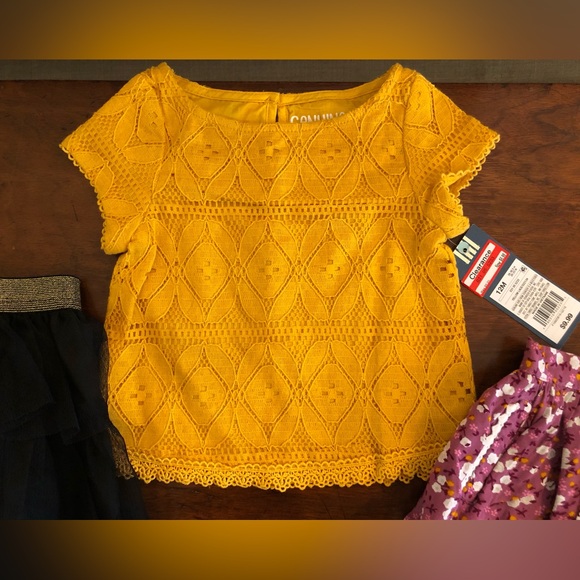 Girls 12 month outfits NEW Shirt with 2 skirts - Picture 2 of 5